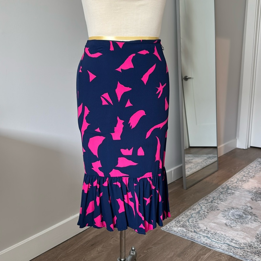Print midi skirt